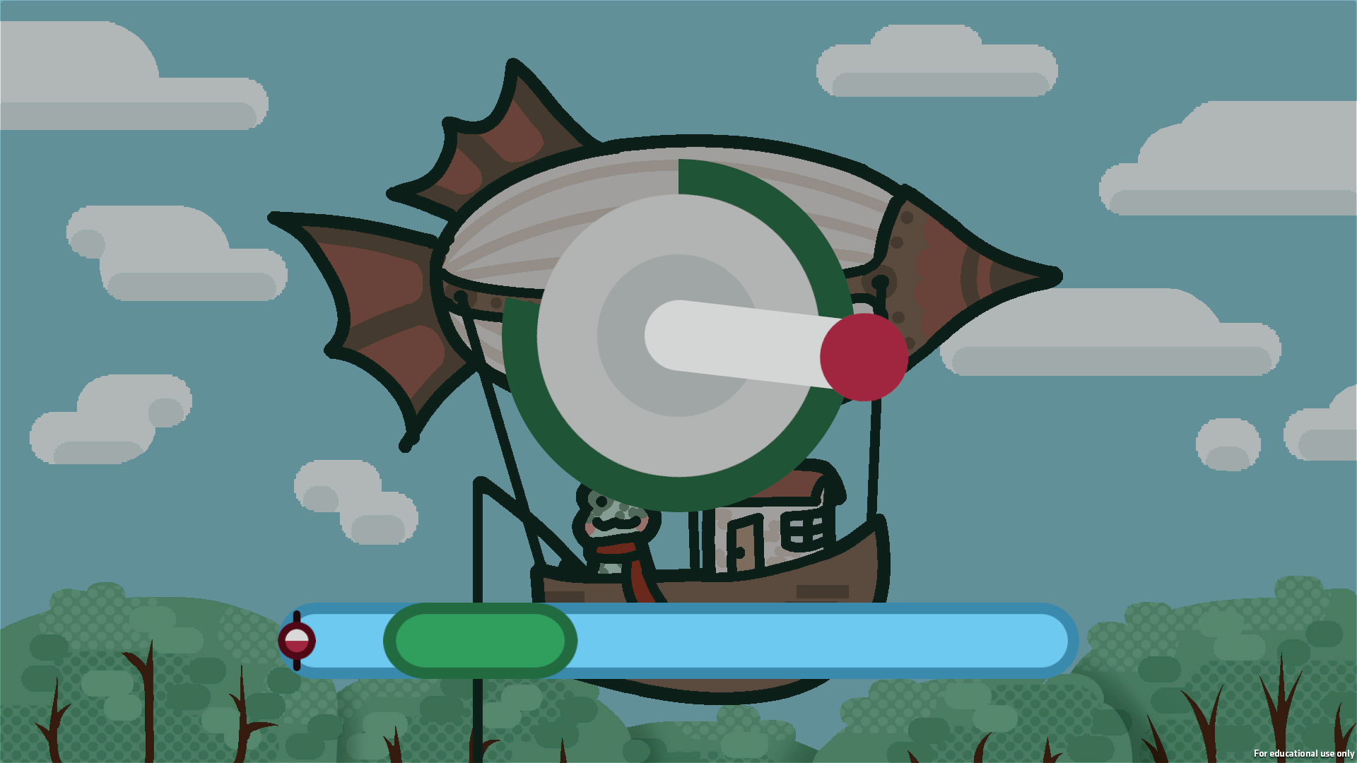 An image of the reeling mechanic from my game BugFishing